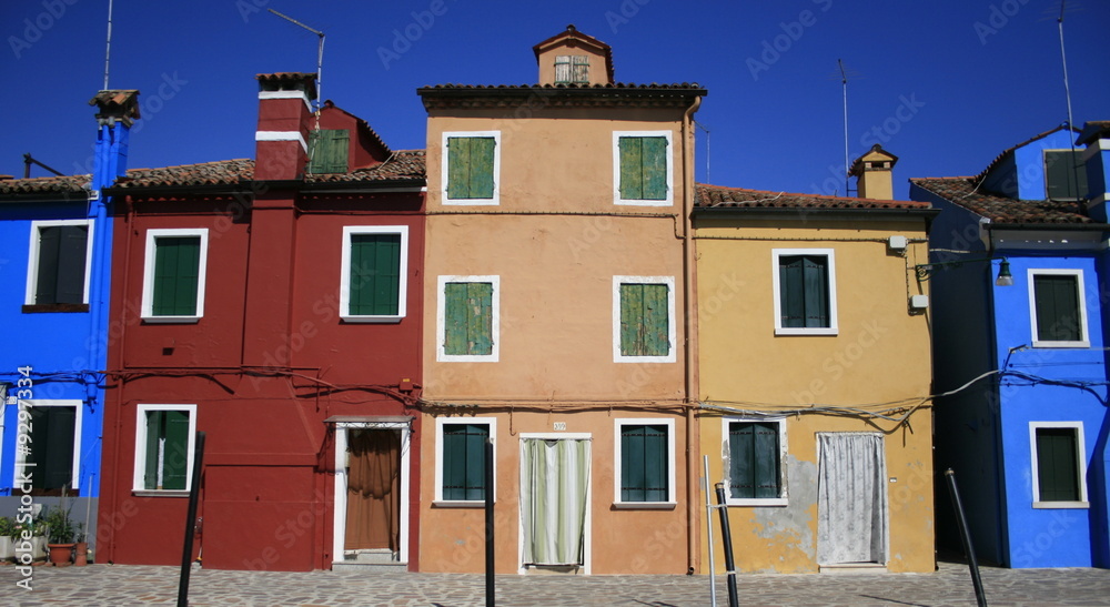 maisons de pêcheurs à Burano à Venise