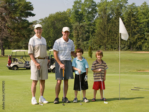 Family Playing Golf