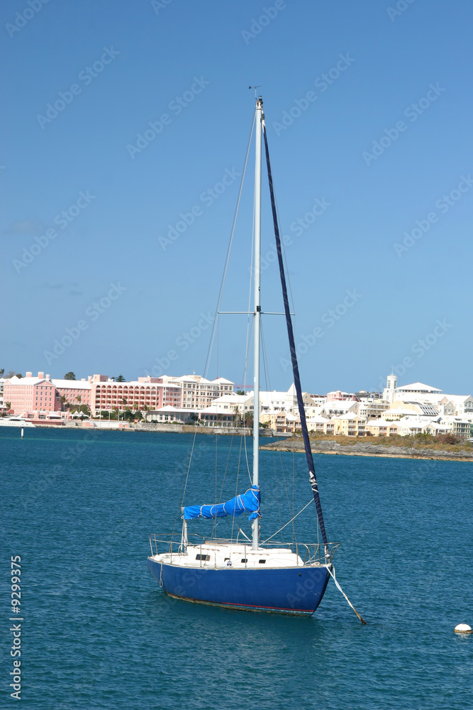Sailboat in Hamilton Harbour, Bermuda