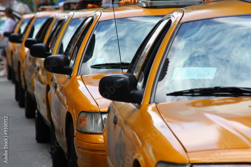 New-York, file de taxis