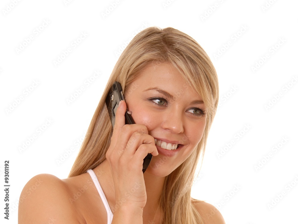 Lovely Girl talking on a Cell Phone Lovely Girl talking on a Cell Phone