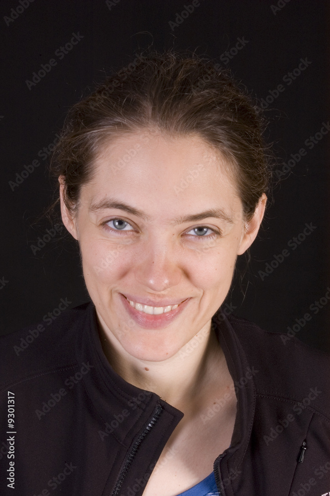 Beautiful smiling russian woman in closeup Beautiful smiling russian woman in closeup