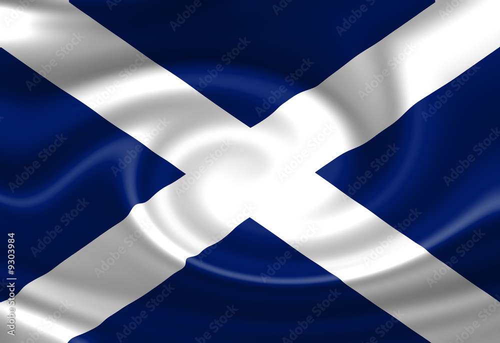 Obraz premium Scottish flag waving in the wind