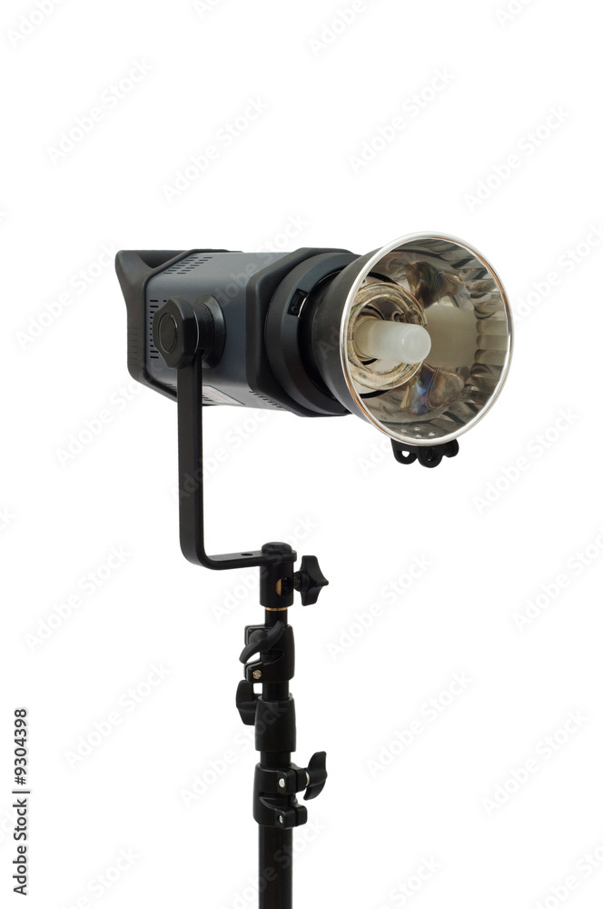 Studio strobe isolated on the white background Studio strobe isolated on the white background
