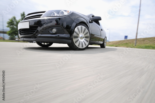 Fast car moving with motion blur © .shock