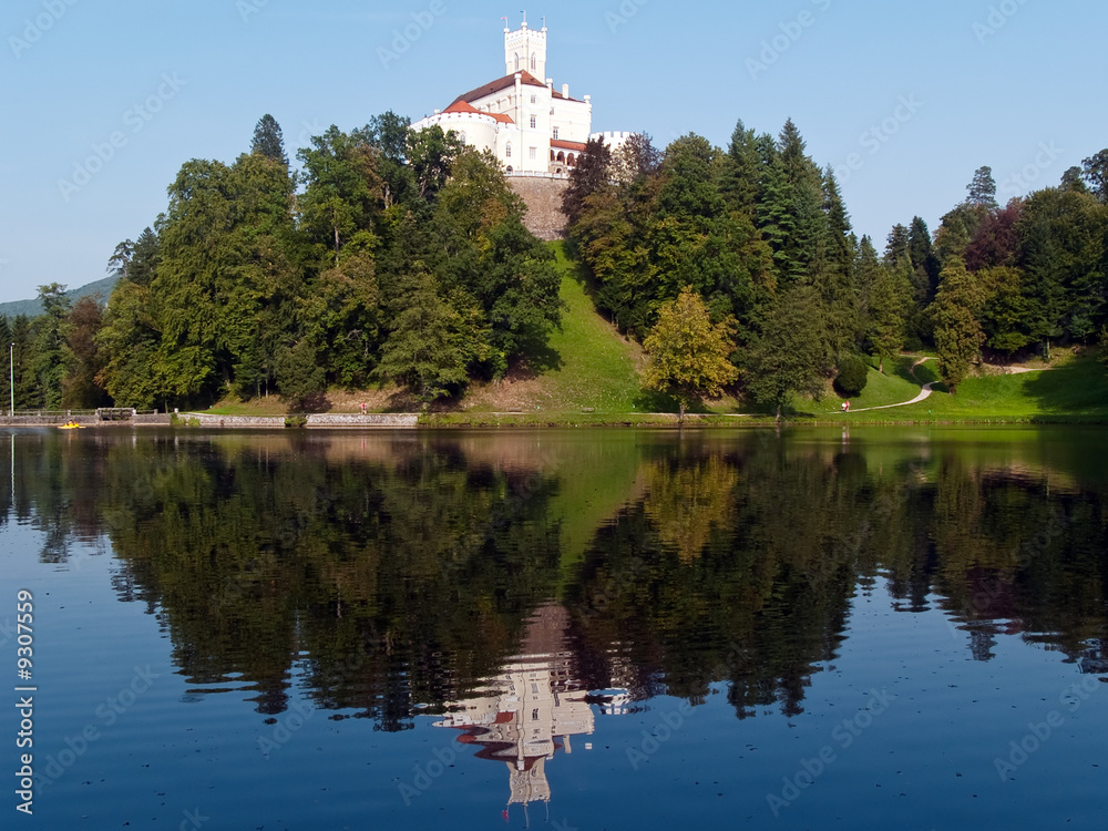 Old castle above the lake