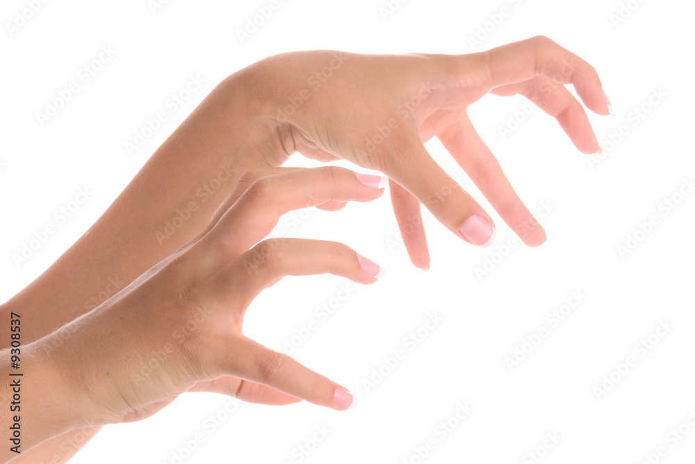 Hand Gesture - scare, isolated on white Hand Gesture - scare, isolated on white