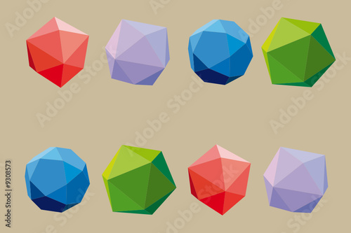 hexagones colorés