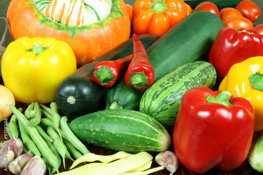 Fresh vegetables on the table.