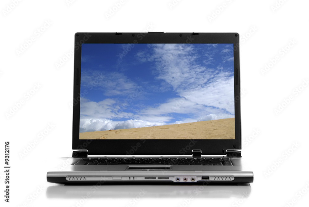a personal computer isolated on white background a personal computer isolated on white background