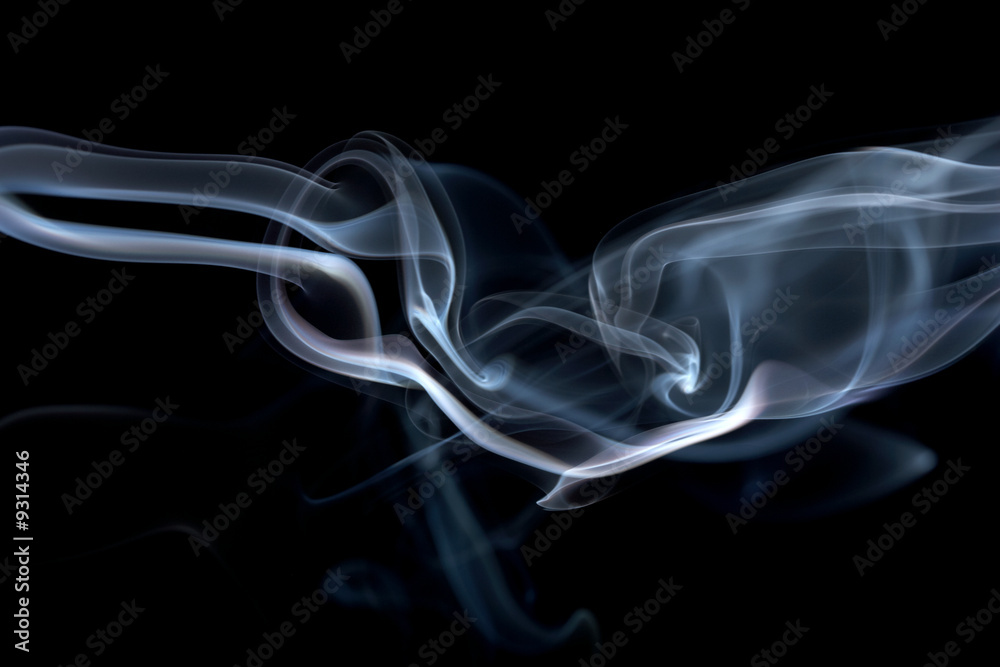 Plakat smoke series shot isolated on black background
