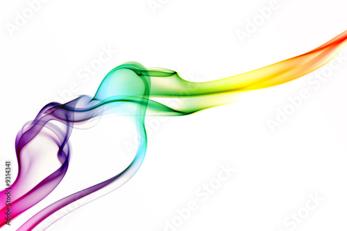 colored smoke series shot on white background