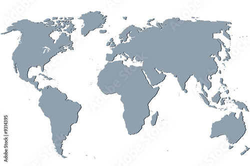 Weltkarte, world map