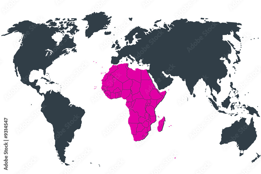 Obraz premium Weltkarte, world map