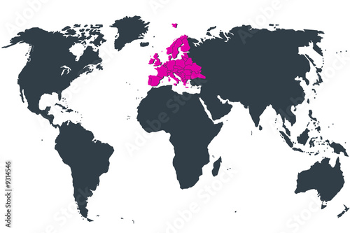 Weltkarte, world map