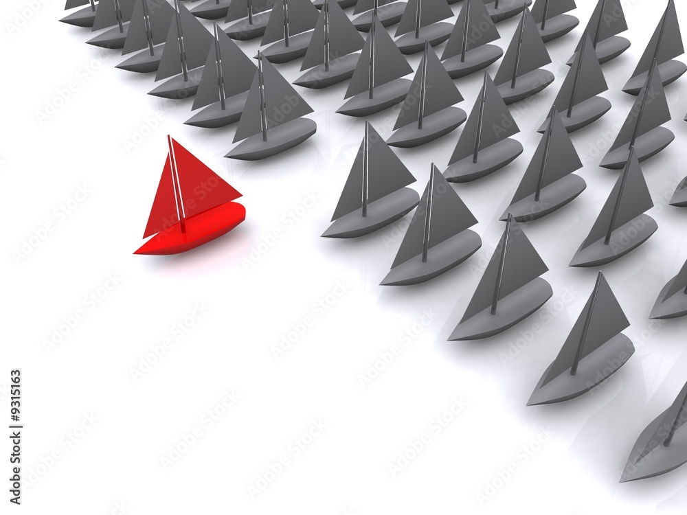 leadership ship. 3D