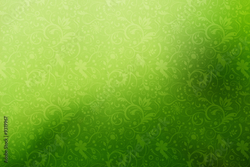 fond floral jaune et vert