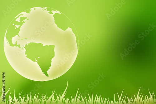 illustration terre bio vert