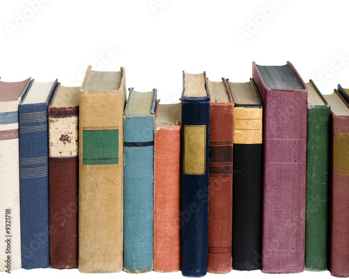 Foto Row of books on a shelf