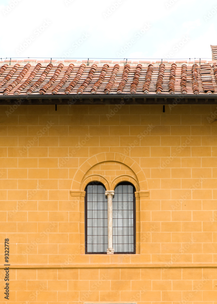 single window in the yellow wall single window in the yellow wall