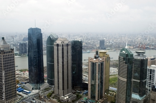 China, Shanghai city - general cityscape, aerial view. © BartekMagierowski