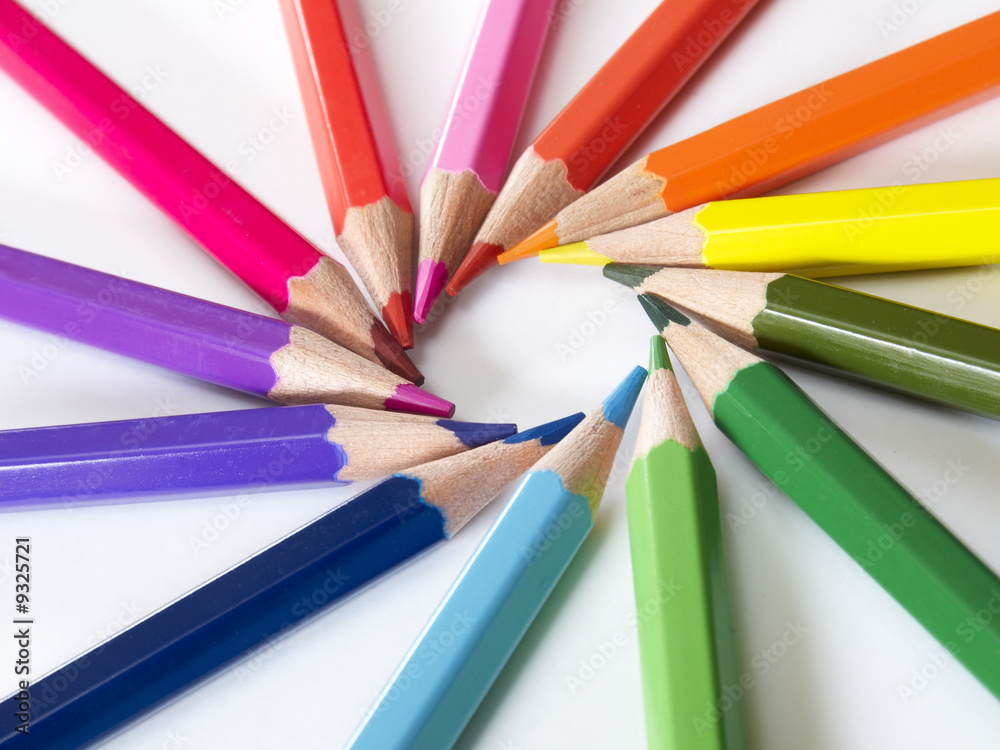 Colorful ring of pencils.