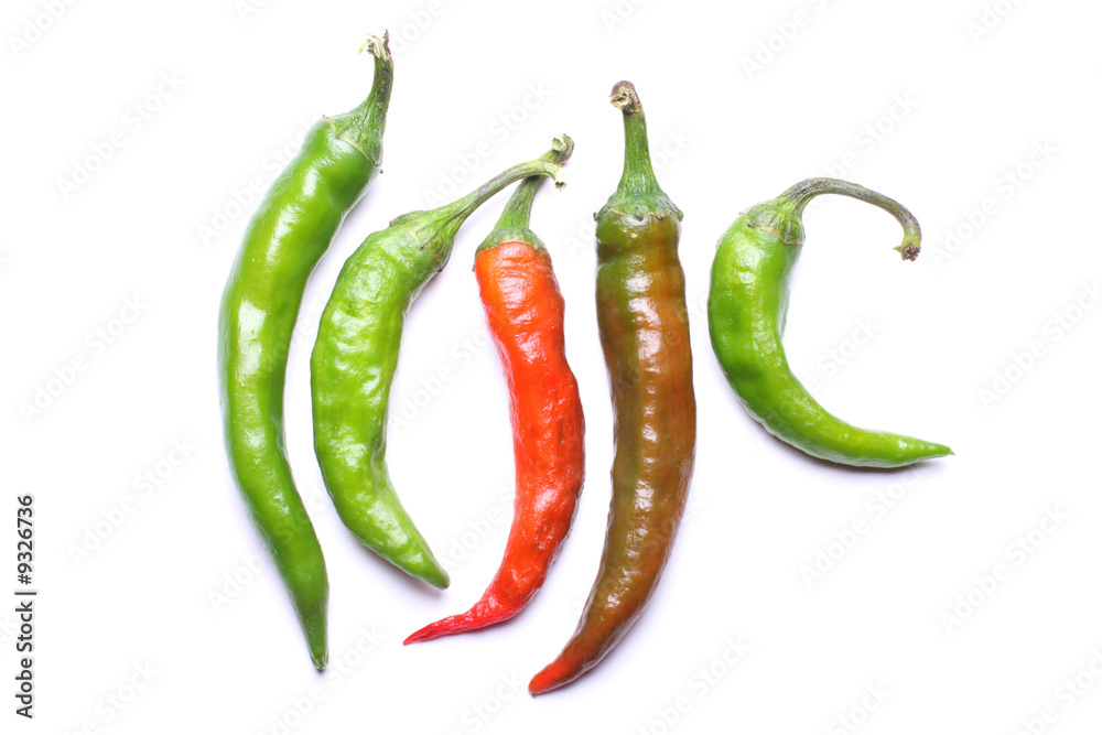 chili peppers isolated on white background chili peppers isolated on white background