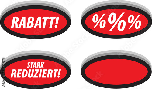 Rabatt, Prozente, stark reduziert, Vektorgrafik
