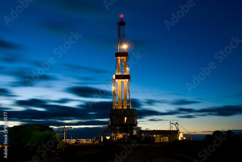 Oil drilling rig in East Siberia.