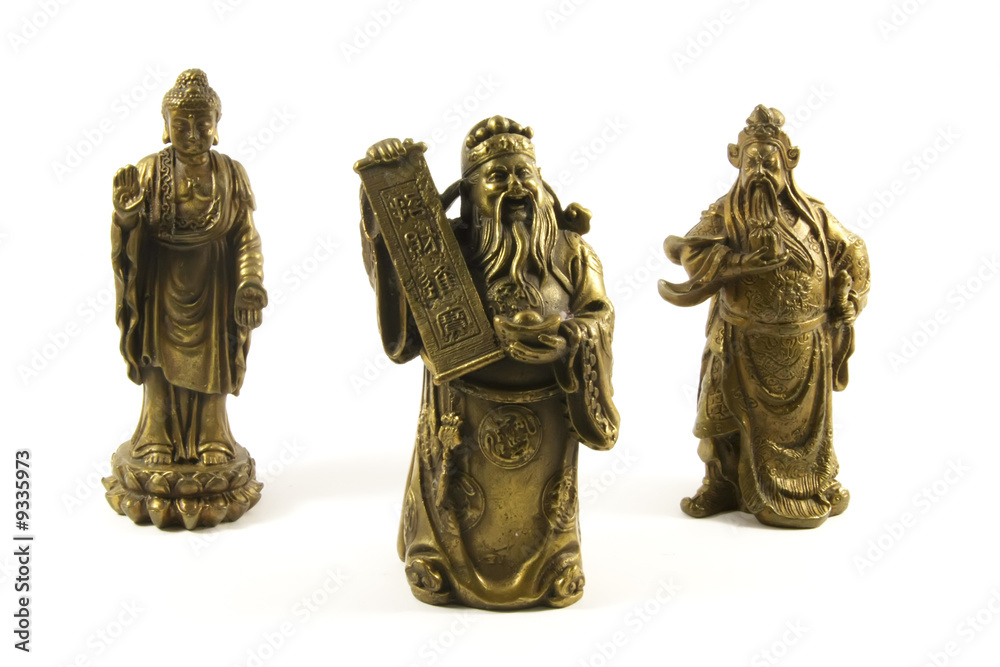 Traditional Chinese Gods and Deities Isolated