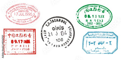 Passport stamps: China, India, Turkey, Jordan