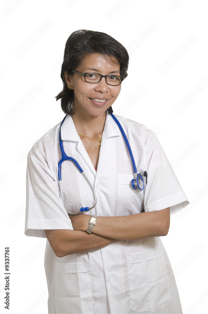 Doctor or Nurse standing with white background Doctor or Nurse standing with white background