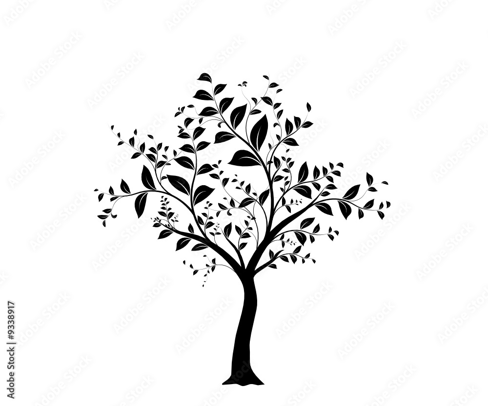 vecteur série, arbre vectoriel - vector serie, tree and leaves