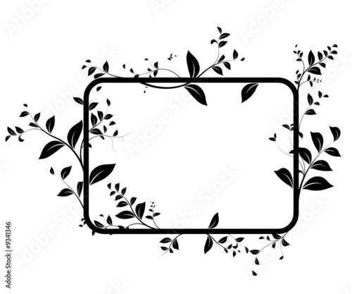 vector serie - floral decoration for message