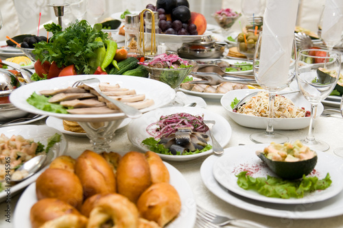 table with food