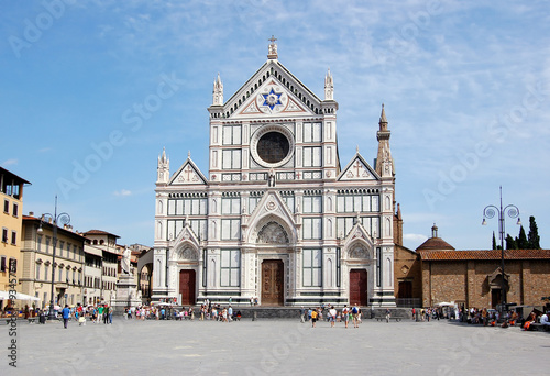 Cathedral in Florence. The Santa Croce Basilica