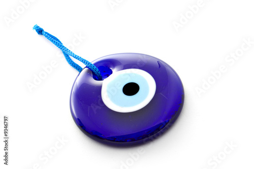 blue bead (worn to avert the evil eye) photo