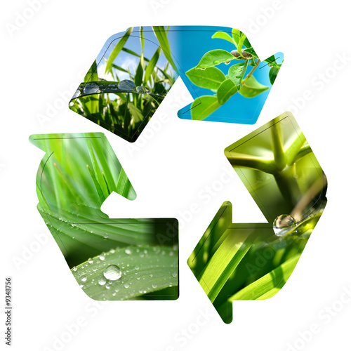 recycler nature fond blanc