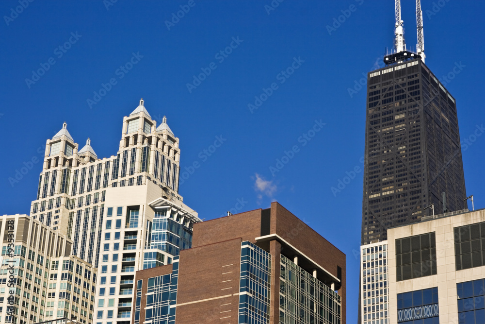 Buildings in north part of downtown in Chicago