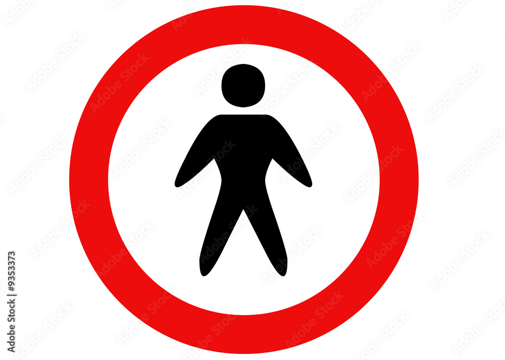 segnale divieto di accesso uomini segnale divieto di accesso uomini