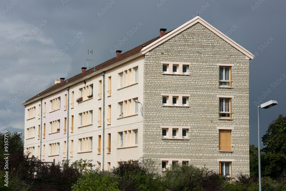 Apartment block in Auxerre, Yonne, Burgundy, France