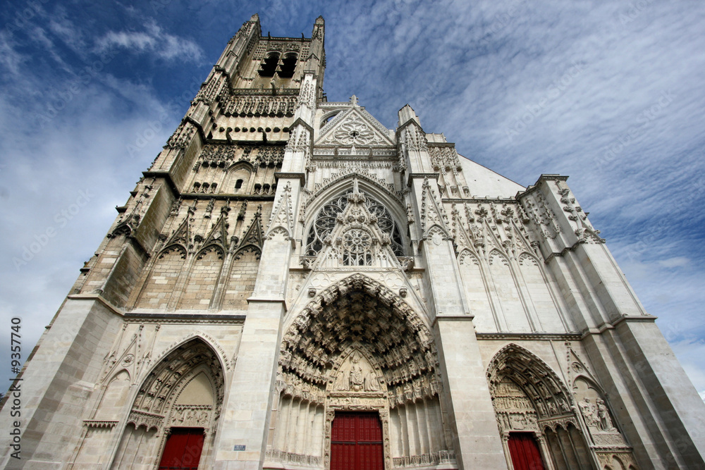 Beautiful gothic Cathedral of Saint Etienne in Auxerre, France