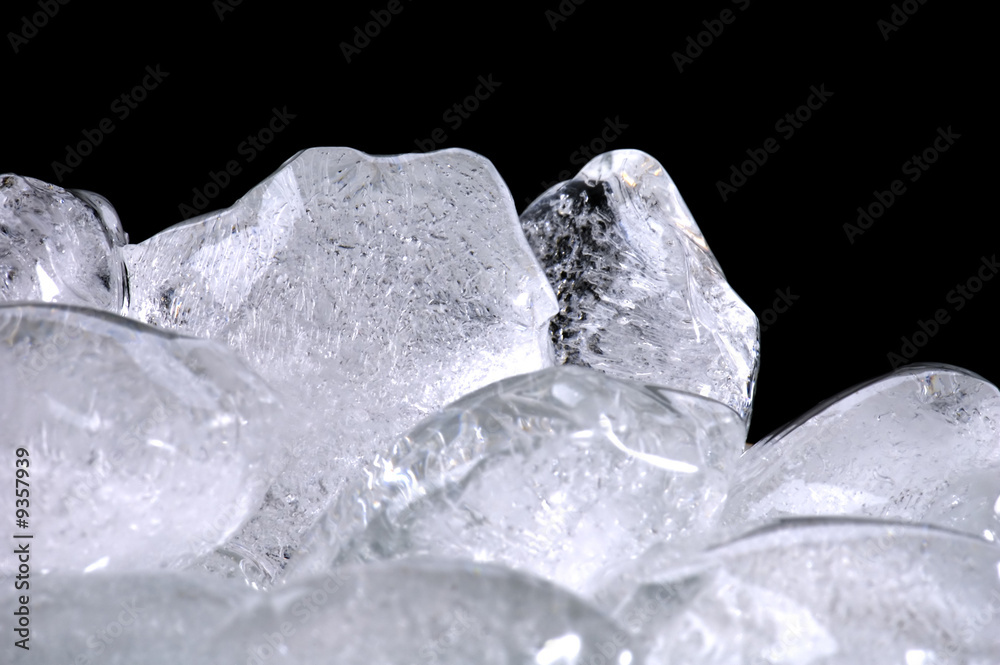 object on black - Ice cubes in glass object on black - Ice cubes in glass