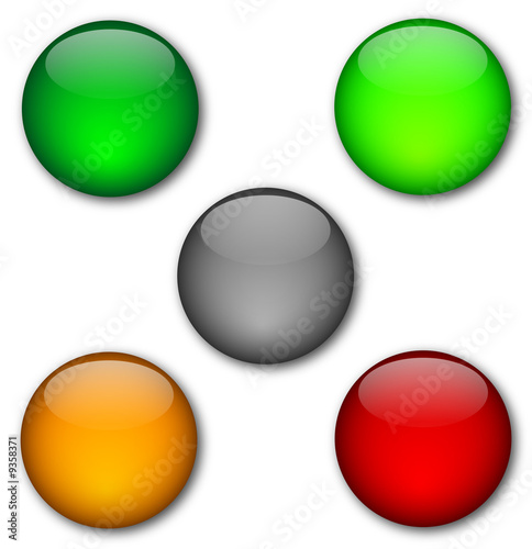 Miscellaneous Round Glassy buttons