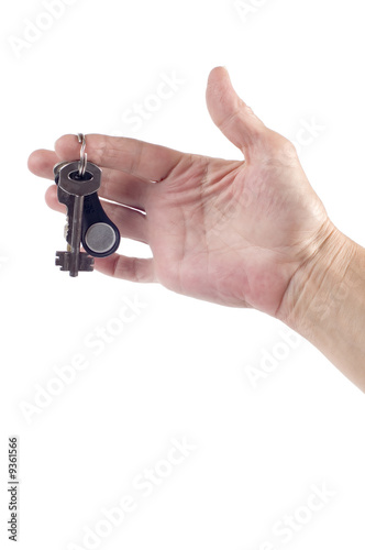 object on white - Key on hand
