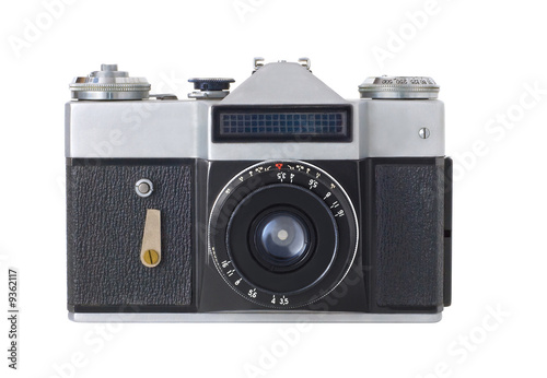 Ñlassic manual film camera on white background