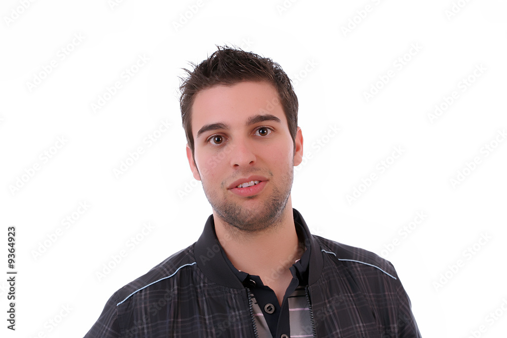 Young casual man posing, isolated in white background Young casual man posing, isolated in white background