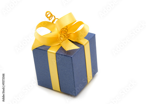 one fancy gift box on white background