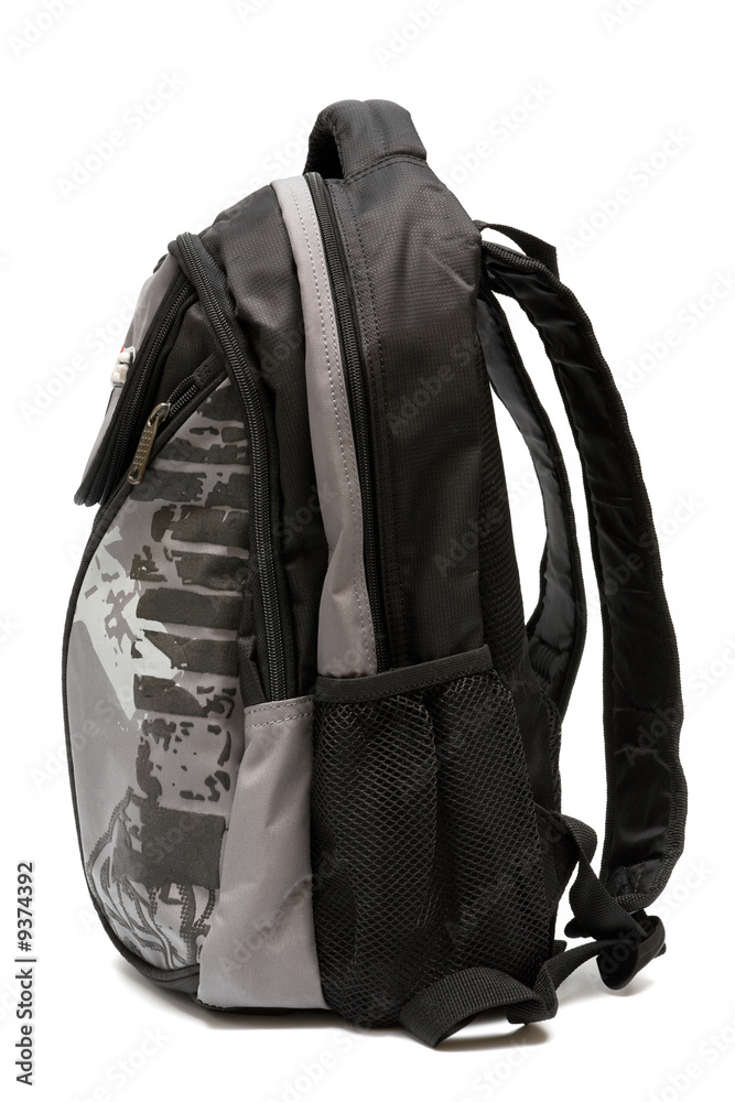 Modern and fashionable backpack on a white background Modern and fashionable backpack on a white background