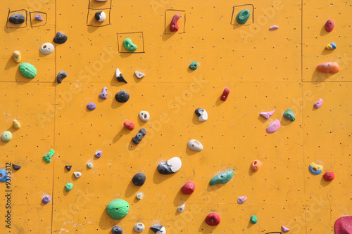 Close up of a bouldering wall for climbing